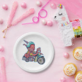 オートバイに乗るタコ ペーパープレート (パーティー)