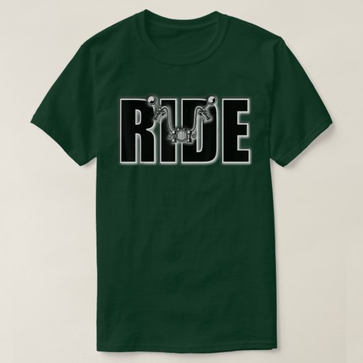 オートバイに乗る1306 Tシャツ (デザイン正面)