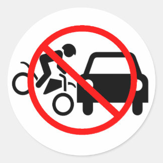 オートバイに気を付ける ラウンドシール