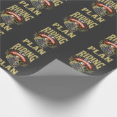 オートバイのお父さんへの退職バイクもしくは自転車に乗る人 ラッピングペーパー (角)