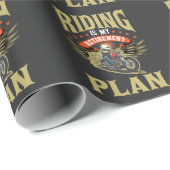 オートバイのお父さんへの退職バイクもしくは自転車に乗る人 ラッピングペーパー (ロールコーナー)