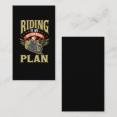 オートバイのお父さんへの退職バイクもしくは自転車に乗る人 名刺 (正面/裏面)