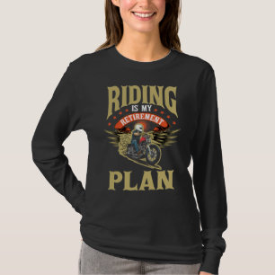 オートバイのお父さんへの退職バイクもしくは自転車に乗る人 Tシャツ