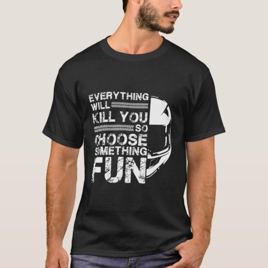 オートバイのオートバイすべてを喜ぶ Tシャツ (正面)