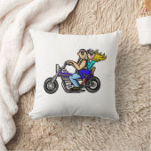 オートバイのカップルの枕はそれをカスタマイズ! クッション (ブランケット)