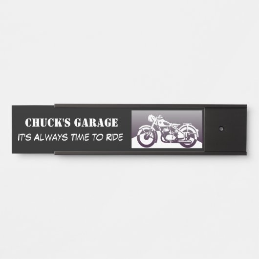 オートバイのガレージの名札 サインプレート (正面)