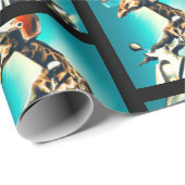 オートバイのキリン着用ヘルメッモダントAIアート ラッピングペーパー (ロールコーナー)