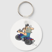 オートバイのキーチェーンの漫画の男 キーホルダー (裏面)