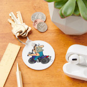 オートバイのキーチェーンの漫画の男 キーホルダー