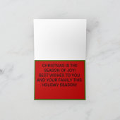 オートバイのクリスマスカードにサンタ カード (内部)