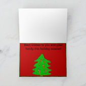 オートバイのクリスマスカードのサンタ シーズンカード (内部)