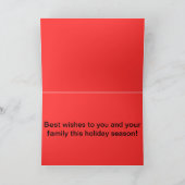 オートバイのクリスマスカードのサンタ シーズンカード (内部)