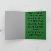 オートバイのクリスマスカードのサンタ シーズンカード (内部)