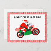 オートバイのクリスマスカード シーズンポストカード (正面/裏面)