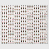 オートバイのクリスマスデザイナー ラッピングペーパー (フラット)