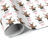 オートバイのクリスマスデザイナー ラッピングペーパー (ロールコーナー)