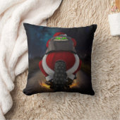 オートバイのクリスマス枕にサンタクロース クッション (ブランケット)