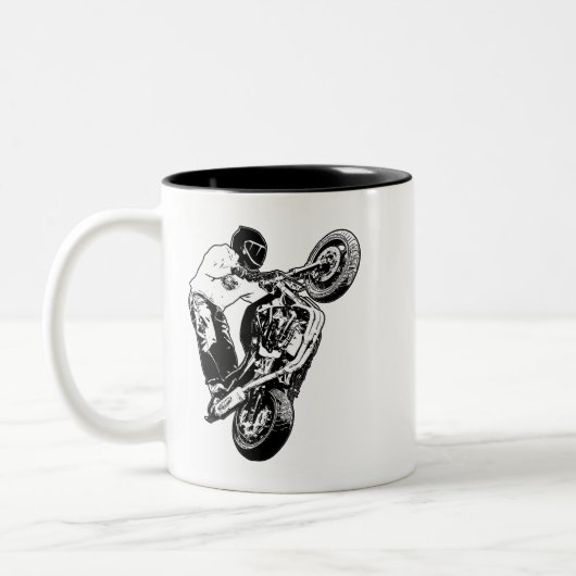 オートバイのコーヒーマグ ツートーンマグカップ (左)