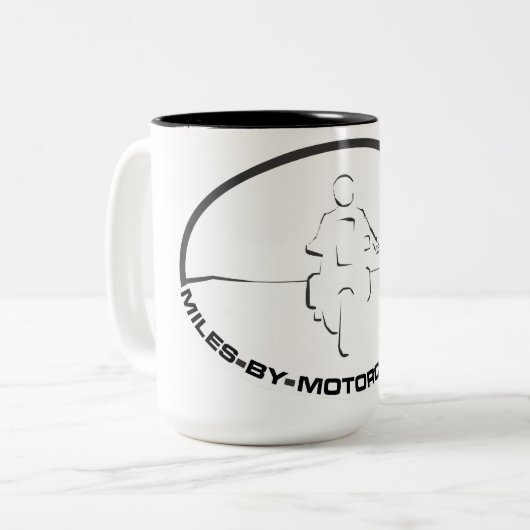オートバイのコーヒー・マグによるマイル ツートーンマグカップ (正面左)