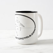 オートバイのコーヒー・マグによるマイル ツートーンマグカップ (正面右)