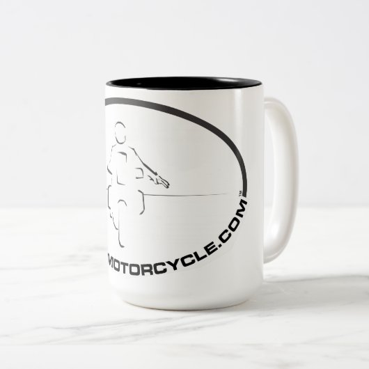 オートバイのコーヒー・マグによるマイル ツートーンマグカップ (正面右)