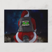 オートバイのサンタクロース シーズンポストカード (正面)