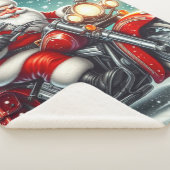 オートバイのサンタ シェルパブランケット (3/4)