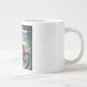 オートバイのサンタ ジャンボコーヒーマグカップ (右)