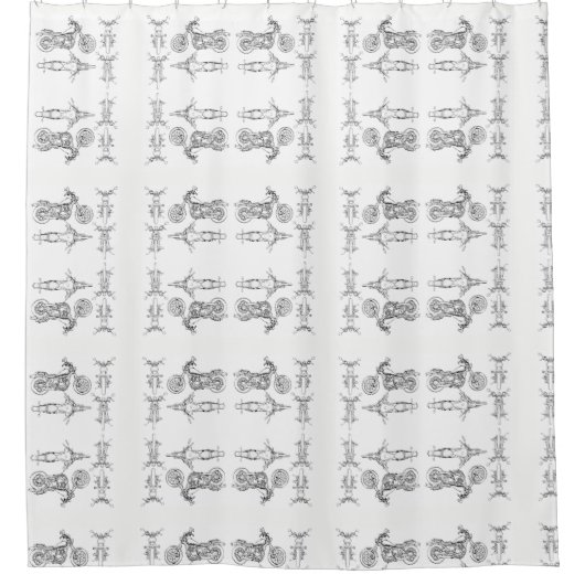 オートバイのシャワー・カーテン シャワーカーテン (正面)