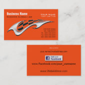 オートバイのデイヴィッドソンの名刺- Facebook 名刺 (正面/裏面)