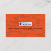 オートバイのデイヴィッドソンの名刺- Facebook 名刺 (裏面)