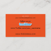 オートバイのデイヴィッドソンの名刺- Twitter 名刺 (裏面)