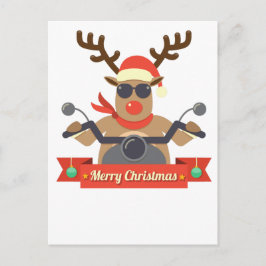 オートバイのトナカイ ポストカード