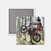 オートバイのトライアル・ライダー・マグネット マグネット (正面/裏面)