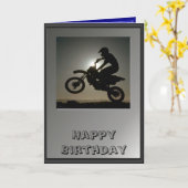 オートバイのトリック カード (黄色い花)