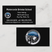 オートバイのドライビングスクールの授業 名刺 (正面/裏面)