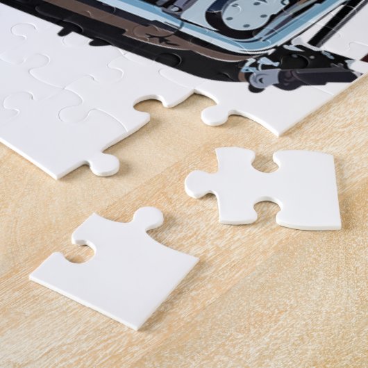 オートバイのバイクのバイクもしくは自転車に乗る人 ジグソーパズル (側面)