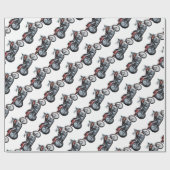 オートバイのバイクのバイクもしくは自転車に乗る人 ラッピングペーパー (フラット)