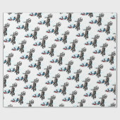 オートバイのバイクもしくは自転車に乗る人の曲芸的なスポーツの競争 ラッピングペーパー (フラット)