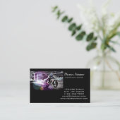 オートバイのバイクもしくは自転車に乗る人を競争させる土のサイクリングのモトクロス 名刺 (スタンド正面)