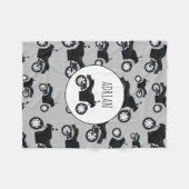 オートバイのパタカスタマイズーン名 フリースブランケット (正面(横))