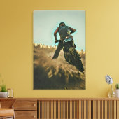 オートバイのパパ キャンバスプリント (インサイチュ (リビング))