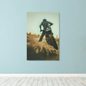 オートバイのパパ キャンバスプリント (インサイチュ (ウッドフロア))