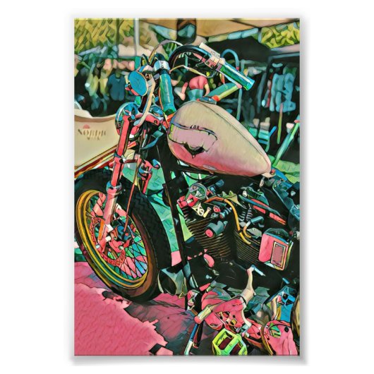 オートバイのパパ フォトプリント (正面)
