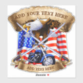 オートバイのパーソナライズ退役軍人パトリオットUSAフラグ シール (シート)