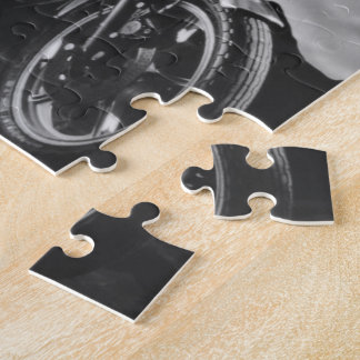 オートバイのピンナップの女の子 ジグソーパズル