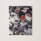 オートバイのブルドッグ ジグソーパズル (縦)