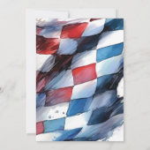 オートバイのベビーシャワーに乗る 招待状 (裏面)