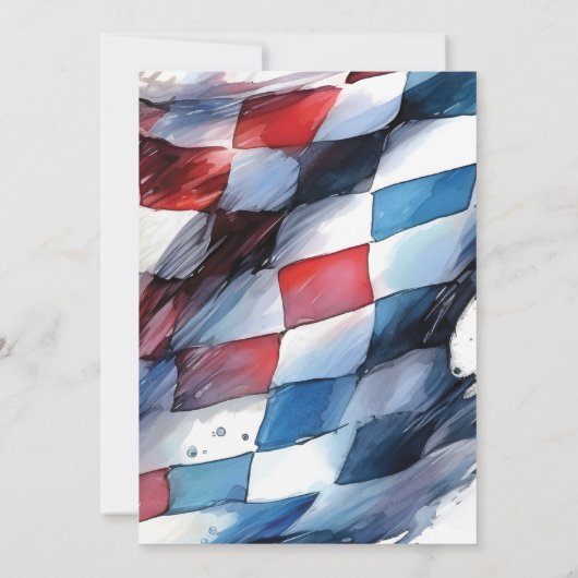 オートバイのベビーシャワーに乗る 招待状 (裏面)