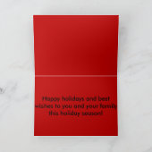 オートバイのメリークリスマス2015年のサンタ シーズンカード (内部)